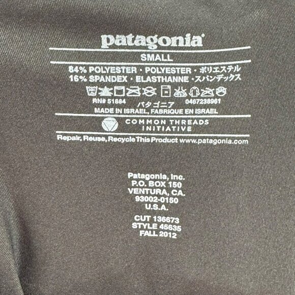 Patagonia Womens Black Base Layer Leggings Size S Polyester/Spandex Blend - Picture 4 of 6